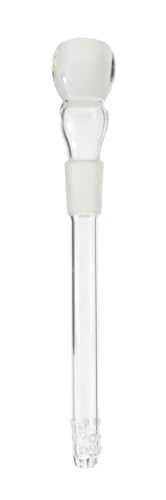 Budawi Glas Diffuser Chillum 18,8er Schliff 13 cm Kupplung Adapter Chillum für Glasbong