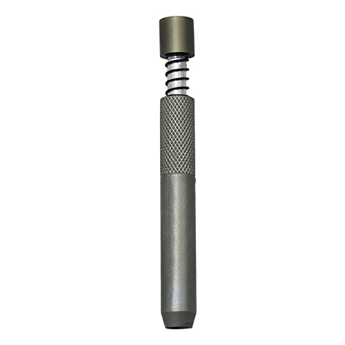 Portable Tabakpresse Federpfeife Metall Smoke One Hitter Rod (Schwarz)