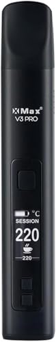 XMAX V3 PRO - Vaporizer (Schwarz), Konvektionsverdampfer, USB C, Herausnehmbarer Akku