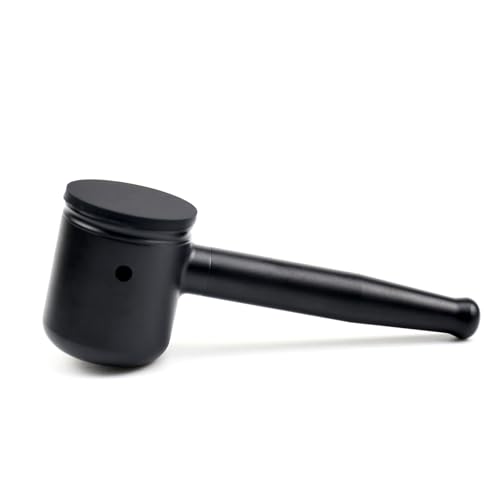 Premium Pur-Pfeife | CNC Aluminium | 1g Kapazität - 3-teilig | | Leichte Reinigung| Pfeife Smoking Pipe Rauchen | Gebrauch von Tabakwaren (Schwarz)