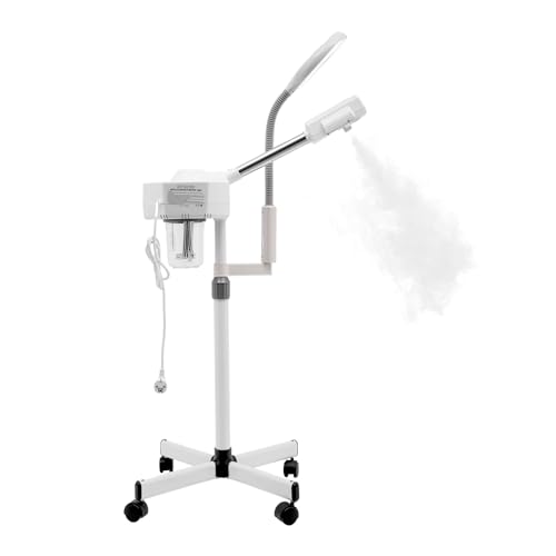 Gesichtsdampfer - Professioneller 2 in 1 Gesichtsmaschine mit 5X Vergrößerung, 800W Salon Bedampfer Dampfgerät mit 360 Grad Schwenk Formdüse für Spa Salon Schönheit Multifunkti