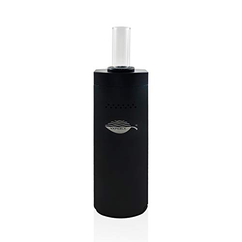 Vaporizer Vapeble Wolke premium Verdampfer mit Glasmundstück, Metallgehäuse, wechselbare 3200 mah Batterie, OLED Display und stufenloser Temperaturreglung - Dampf für Kräuter, Harze und Öle