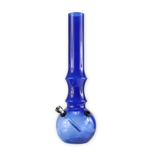 Budawi Acrylbong ' Vase ' blau 33 cm mit Schraub Kopf und Chillum