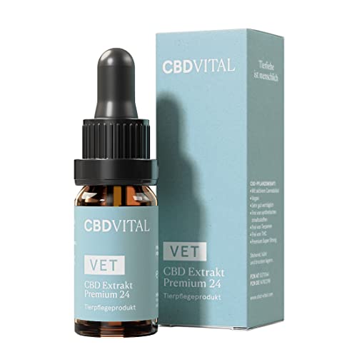 CBD Öl für Pferde & große Tiere | 24% | Terpenfrei | Premium Vet 24 Hanftropfen mit Cannabidiol für Ihr Haustier | CBD VITAL - Apothekenqualität aus Österreich