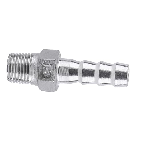 Männlicher Gewinde Edelstahl Barb Schlauchrohr -Pfeife Schwanzanschluss (1/8 ''*8mm)