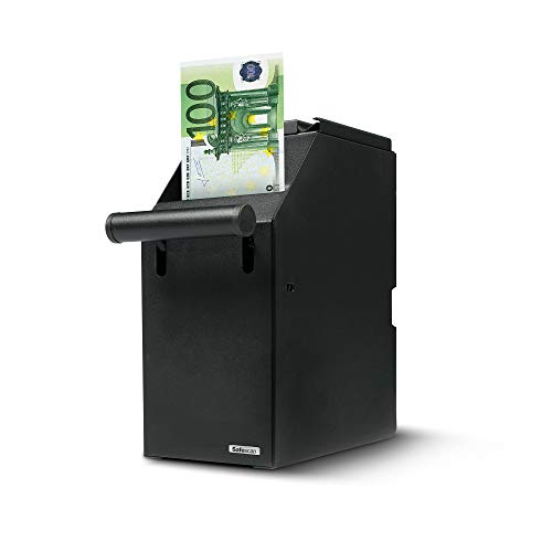 Safescan 4100 POS Safe (schwarz), sichere und diskrete Aufbewahrung von bis zu 300 Banknoten - perfekt für die Montage unter dem Verkaufstresen - Einfache Installation in der Nähe Ihre Kassenschulade