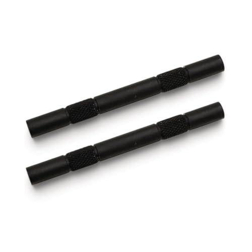 M&M Smartek 2x Schnupfröhrchen Aluminium 80mm – Matt Schwarz, Leicht & Rostfrei – Kompakt & Hygienisch – Ziehröhrchen mit Grip-Oberfläche – Stilvoll für Unterwegs – Wiederverwendbar & Pflegeleicht
