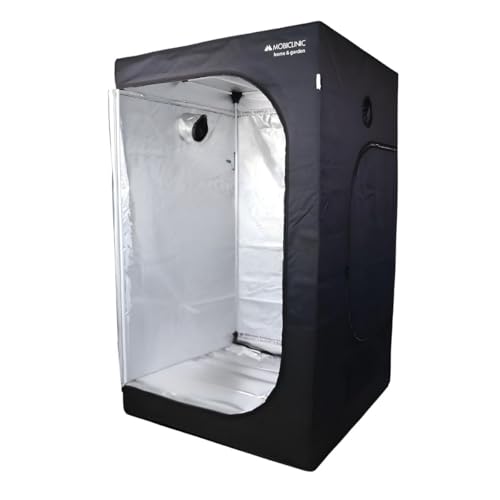 Mobiclinic, Growzelt, Indoor, Premium Mylar 97% reflektierend, Hydroponisches System, Growbox, Wasserdicht, Herausnehmbarer Boden, Dickes nylongewebe, Stabile Struktur, Grow Tent (M)