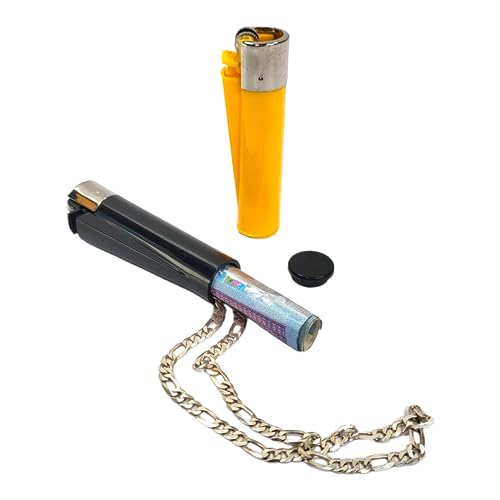 BUSDUGA 4372 2er Set Geldversteck Feuerzeug mit verstecktem Aufbewahrungsfach für Wertgegenstände und Geld farblich Sortiert