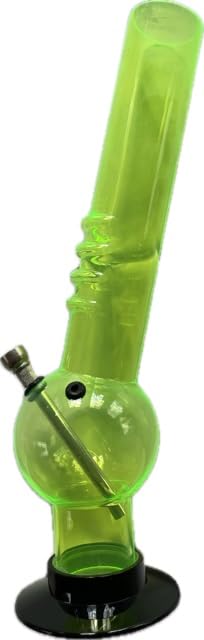 Acrylbong, Bong 35 cm, Transparent Neon Grün