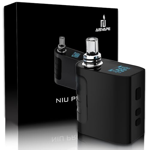 IXIGER Vaporizer,Vaporizer für Kräuter & Extrakte,Kräuter Verdampfer,Einfache Reinigung,Ausziehbares Glasmundstück,Konvektion,mit Anleitung,Kompakt,Kein Nikotin(Schwarz)