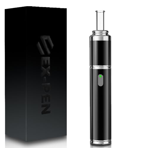 IXIGER Vaporizer,Vaporizer für Kräuter & Extrakte,Kräuter Verdampfer,Einfache Reinigung,Glas-Heizkammer für Kräuterräume,Ausziehbares Glasmundstück,Konvektion,mit Anleitung,Kompakt(Schwarz)