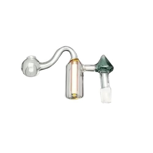 Glas-Ölbrenner Bong Raucherpfeife Bowl Pfeifen 10MM Male Glas Joint Adpter mit bunten Innenrohr Filter