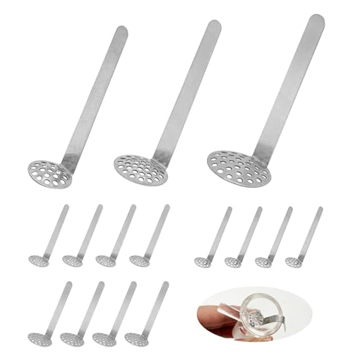 Bong Sieb Einhängesiebe Bong Siebe Edelstahl - Stecksiebe Stahl-Hängesiebe für Tabakpfeifen, Wasserpfeifen & Chillum, Pfeifen Siebe, Pfeifensieb Siebchen für Bong Zubehör (12/15/ 18mm, Ges.15 Stk)