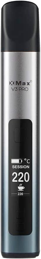 XMAX V3 PRO - Vaporizer (Silber), Konvektionsverdampfer, USB C, Herausnehmbarer Akku