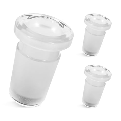 Glaspfeife Chillum 18,8 Bong Kopf Adapter - Bongpfeife Glas Adapter für Bong Zubehör, 18 mm Stecker auf 14 mm Buchse, Bongpfeife Glas Glasbong Zubehör Passend für 18 mm auf 14 mm Glasbong (3 PCS)