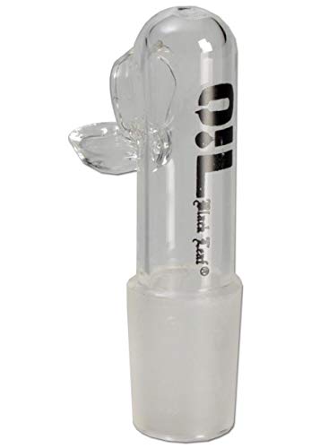 Öl-Bong-Zubehör für OiL-Rig, Dabbing: Öl-Kopf zum Verdampfen von Öl, Steckkopf | 63 mm, NS 19 (18,8mm) | Glas, klar | seitliche Pfanne | von bong-discount