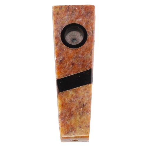 Evergreen Labs handgefertigte Tabakpfeife aus flachem Stein mit einer Länge von 8,9 cm, zeitlose Eleganz und sanfte Rauchpfeife für ein gehobenes Raucherlebnis.