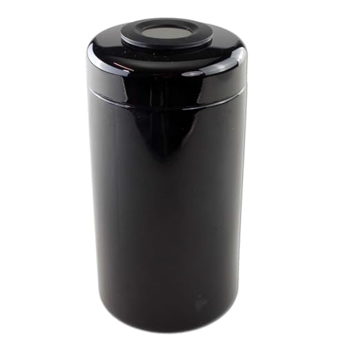 Black Leaf Violettglasdose mit Thermo- + Hygrometer 500ml