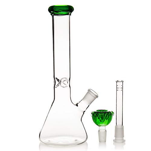 Bong Glas mit Percolator, Glasbong mit Honeycomb Rauchen Eisbong, Glassic Wasser Hooahk Set, Rohre Pipe Wasserpfeife große Hookah mit Zubehör (Bong-A) (Bong-a)