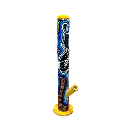 Bambusbong Didgeribong Fifty Handgemachte Bong aus Holz/Höhe 550 mm/Ø 60-80 mm/420QUEENZ Bong-Kollektion (Snake)