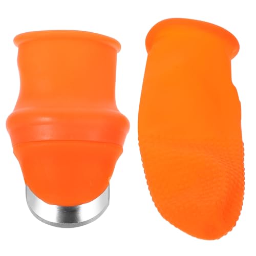 iplusmile Silicone Thumb Knife Harvesting Finger Knife Plant Separator Gardening Tool for Men Gardeners (Orange)