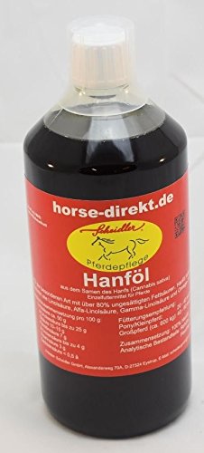 Horse-Direkt Hanföl 1 L mit 30ml Dosierkappe, kaltgepresst
