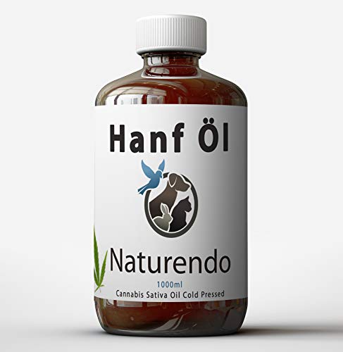 Naturendo Hanföl für Hunde Hanf Öl für Haustiere - Hanf Oil für Pets, geeignet für Schmerzlinderung Angst - Beruhigung - Erholung von Tieren- für Gelenk & Hüften - Schmerz -Schlafen - Haut