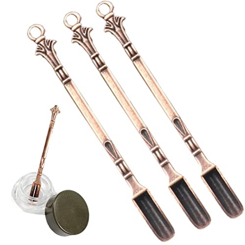 Keuyeo Schnupftabaklöffel, 3 Stück, Pulverschaufel, Mini-Schaufel, Medizinlöffel, Anhänger, Halskette Für Schnüffelflasche, Rauchen, Küchenzubehör, 80 Mm