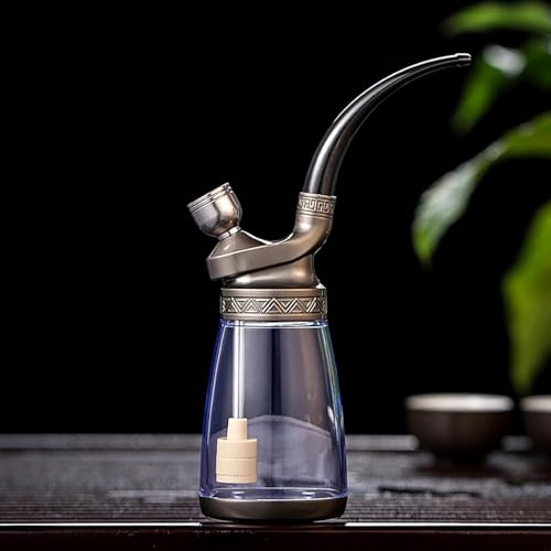 SETSCZY Bong, Glass Bong, Thick Glass Cup Bong, Glass Bottle Smoking Pipe, Water Pipes, Oil Rig Bong Hookah Set, for Smokers, Club, Bar,E