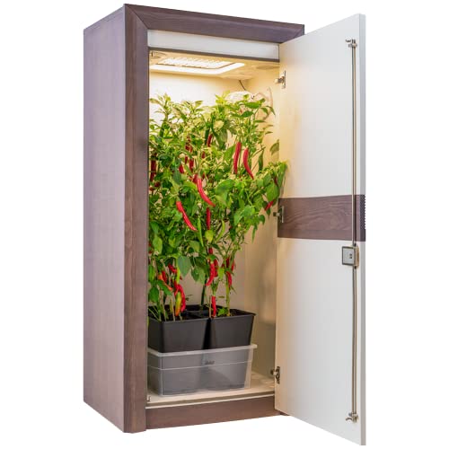 urban Chili 3.0 - Growbox [65x45x133 cm] mit LED & Zubehör - Premium Komplettset - [LEISE & EFFIZIENT] - Growschrank für Homegrow - Indoor-Growbox für Pflanzen (Classic)