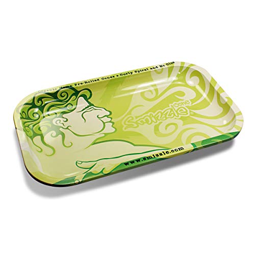 Smizzle Rolltablett, mittelgroß, 10,75 x 6,25 cm, Grün / goldfarben