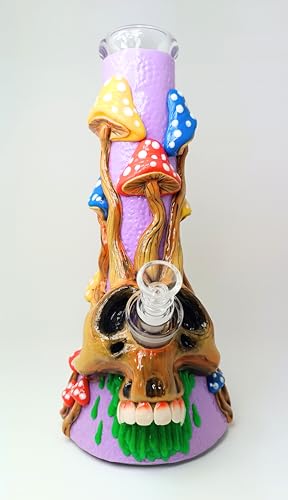 „Bongobong Glasbong – 8mm Panzer Bong | Glasbong | Glow-in-the-Dark Design | Wasserpfeife | Wasserbong mit Rauchbong-Perkolator | Wasserpfeife | Bubbler-Bong-Schale,“