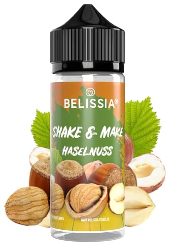Belissia Shake and Make - Haselnuss - Hochdosiertes Lebensmittel Aroma10ml mit praktischer Schüttelflasche zum mischen. Zur Verwendung in Lebensmitteln, für Vernebler, Nebelmaschinen, Diffuser uvm.