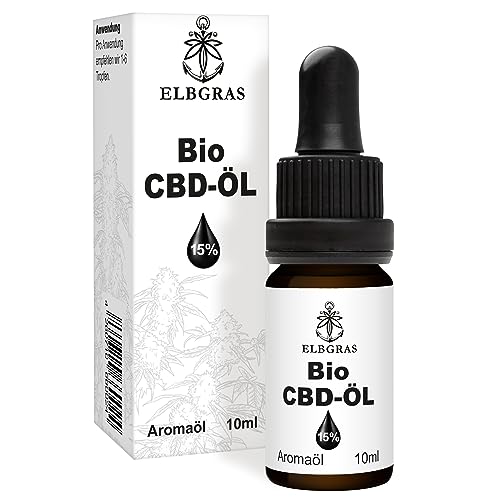 Elbgras Bio CBD-Öl 15% - Deutsches Bio-Produkt - Vollspektrum Hanf-Tropfen