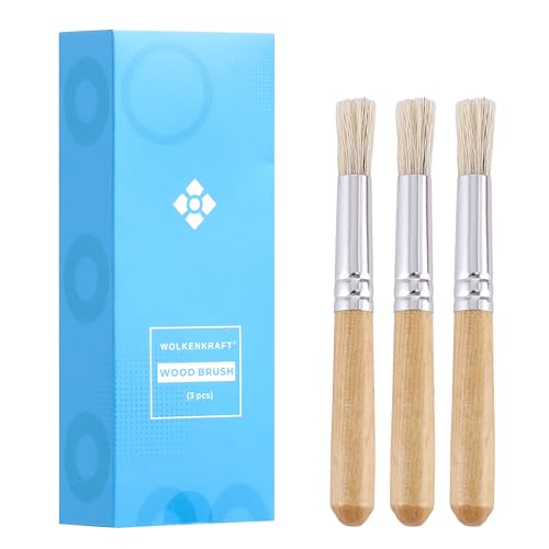 WOLKENKRAFT Ökologische Reinigungsbürsten aus Holz und Naturhaar | Set mit 3 Stück | Einfach und praktisch in der Handhabung | Hochwertiges Original-Zubehör für alle Vaporizer