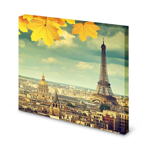 Magnettafel Pinnwand Bild Paris Eiffeturm Notre Dame gekantet Größe 70 x 70 cm