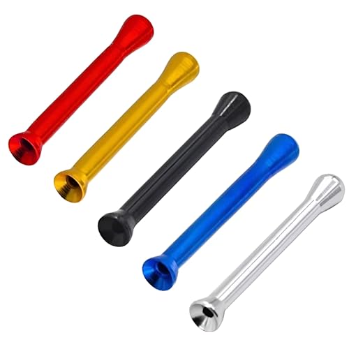 Zieh röhrchen set mit Knopf Schnupftabak 5 Stück Nasen Zieh Röhrchen Sniffer Röhrchen 69mm Nasal Schnupftabak Kit Aluminiumlegierung Nasenröhrchen