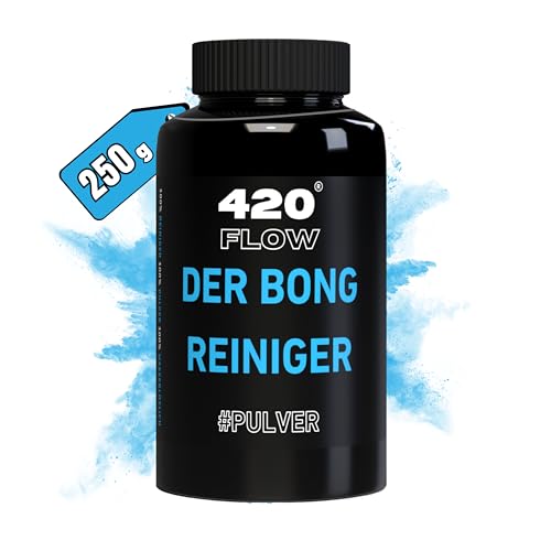 420Flow Der Bong Reiniger -Schmand- Cleaner Bio -Reinigungspulver Vegan - Macht dreck - weg für Glasklare Bongs (250g)