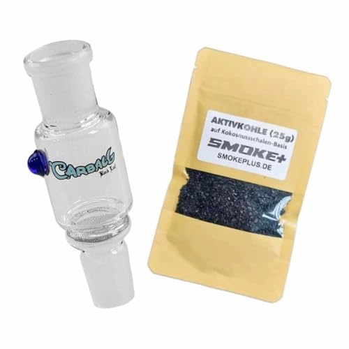 Black Leaf Carball XL Aktivkohleadapter Komplett-Set inkl. 25g Coco Aktivkohle, Sieb (18,8mm)