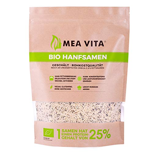 MeaVita Bio Hanfsamen, geschält, 1er Pack (1 x 1 kg)