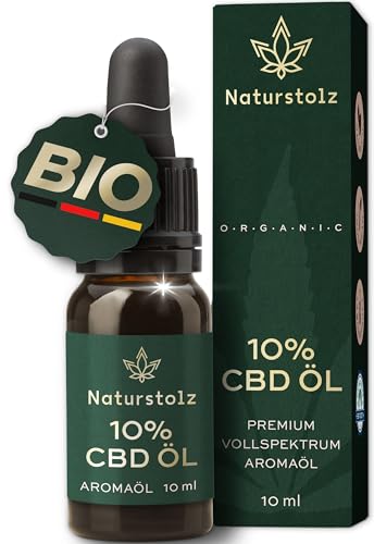 Naturstolz CBD-Öl 10% Vollspektrum - Bio Hanföl Tropfen - Deutsches Qualitätsprodukt mit 1000mg Cannabidiol - laborgeprüft und zertifiziert - FÜR DEIN WOHLBEFINDEN