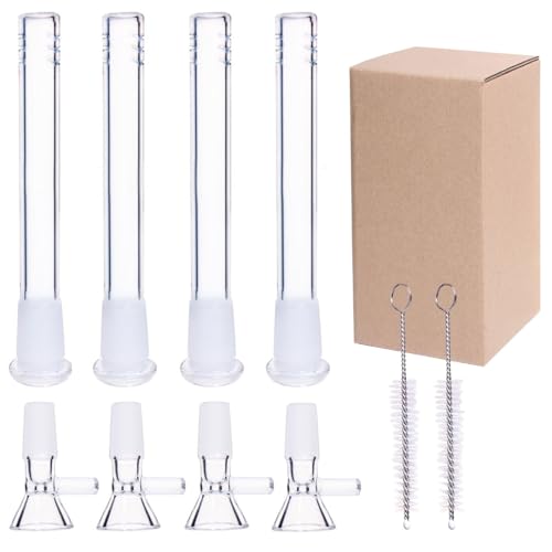 AGD LIGHTS Glas-Bong-Schüssel-Diffusor mit 14 mm männlichem Glas-Downstiel-Adapter (8 Stück)