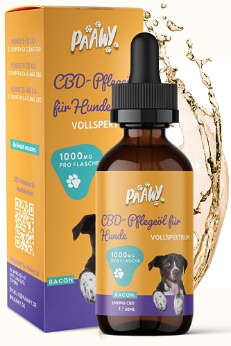 paawy CBD Öl Hund I 1.000mg reines CBD I CBD Öl für Hunde I Hanföl I Hanfsamenöl I Cannabis-Öl