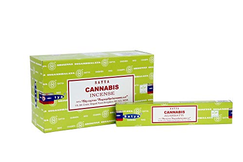 12 Packs of Cannabis Incense Sticks by Satya