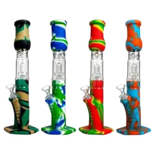 1x Acrylbong mit Glaspercolator | Glasbong Handgefertigt | Percolator Abnehmbar | Bongobong Design | Einfach zu reinigen | Ideal zum Rauchen