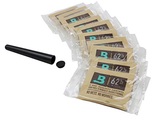 Boveda 10 x Humidipak 62% 2-Way Humidity Control 8g Humidifer + 1 x J.Hülle & 1 x 1von5 Sticker