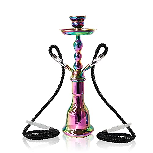 REANICE 17.7' Hookah Shisha Set Glas Wasserpfeife Komplettset mit 2 Schlauch (bunt)