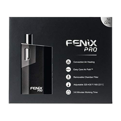 FENiX PRO Premium Vaporizer mit ECA-Konvektion von WOLKENKRAFT | Einfache Reinigung | 25 sec Heat-Up | Ausziehbares Glasmundstück