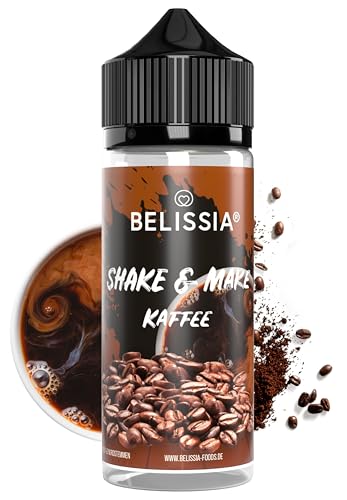 Belissia Shake and Make - Kaffee - Hochdosiertes Lebensmittel Aroma10ml mit praktischer Schüttelflasche zum mischen. Zur Verwendung in Lebensmitteln, für Vernebler, Nebelmaschinen, Diffuser uvm.